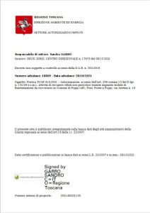 AUTORIZZAZIONE IMPIANTO MOBILE DI FRANTUMAZIONE