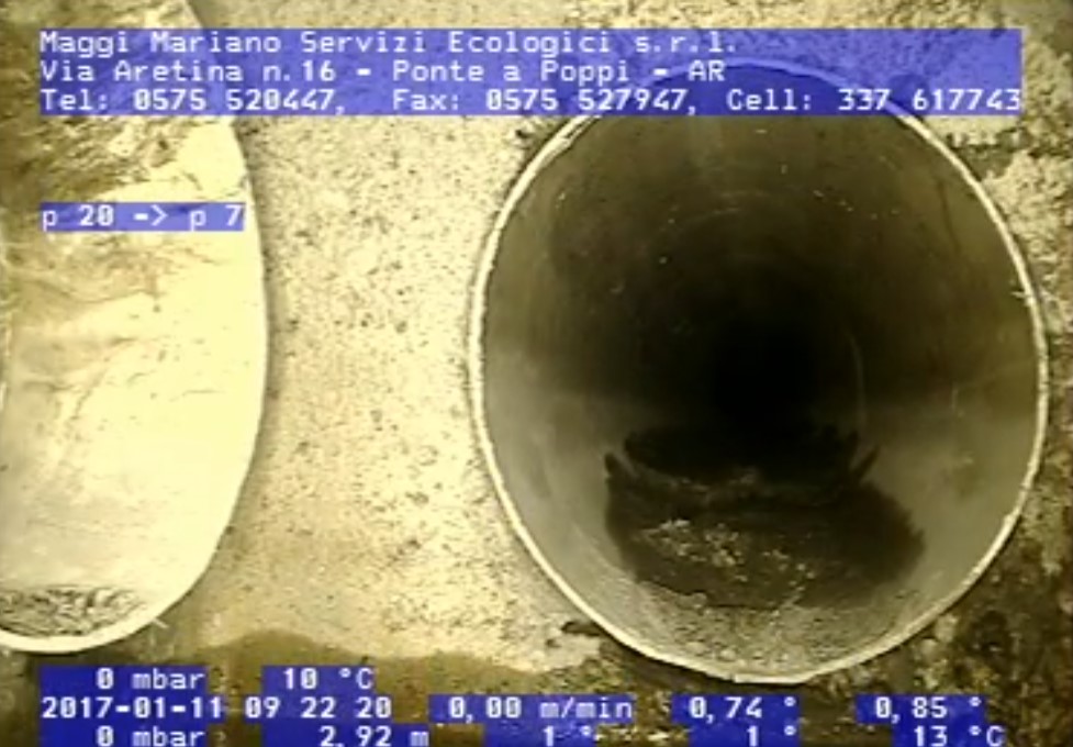 Dettaglio videocamera ispezione fognatura 7